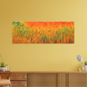 "Neural Firestorm" Abstract geel Sinaasappel Canvas Afdruk (Insitu (Woonkamer))