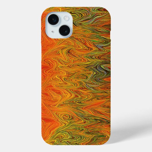 "Neural Firestorm" Abstract geel Sinaasappel Case-Mate iPhone Case (Achterkant)