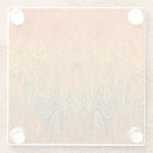 "Neural Firestorm" Abstract geel Sinaasappel Glazen Onderzetter (Achterkant)