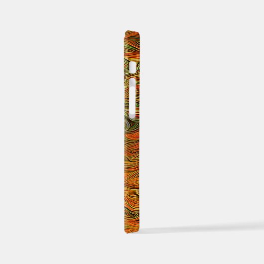 "Neural Firestorm" Abstract geel Sinaasappel iPhone Hoesje (Linkerkant)