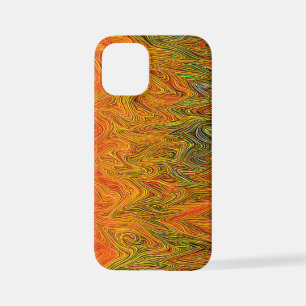 "Neural Firestorm" Abstract geel Sinaasappel iPhone 12 Mini Hoesje
