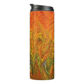 "Neural Firestorm" Abstract geel Sinaasappel Thermosbeker (Geroteerd rechts)