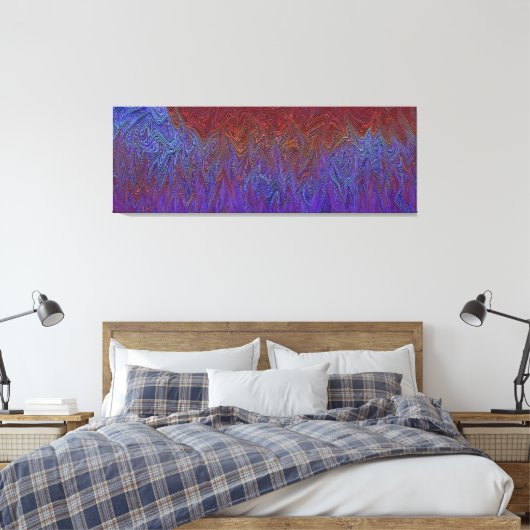 "Neural Firestorm" Abstract rood blauw Canvas Afdruk (Insitu (Slaapkamer))