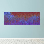 "Neural Firestorm" Abstract rood blauw Canvas Afdruk (Insitu (Houten vloer))