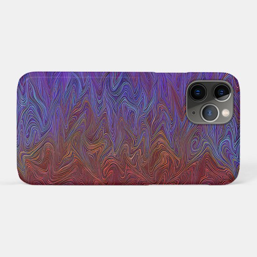 "Neural Firestorm" Abstract rood blauw Case-Mate iPhone Case (Achterkant (horizontaal))
