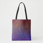 "Neural Firestorm" Abstract rood blauw Tote Bag (Voorkant)