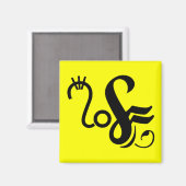 Neural Glyph Magneet (Voorkant / Achterkant)