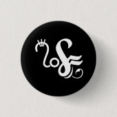 Neural Glyph Ronde Button 3,2 Cm (Voorkant)