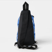 Neural Network Blauwe Neuronen Print Cut Naaizak Sling Bag (Achterkant)