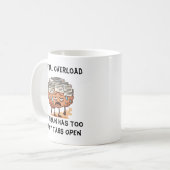 Neural Overload Brain Too Many Tabs Open Funny Koffiemok (Voorkant links)