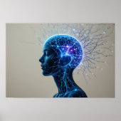 Neural Portrait Poster Abstracte muurkunst (Voorkant)