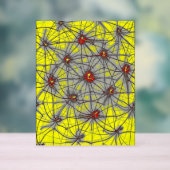 Neural Starburst – Yellow Acrylic Sign Acryl Bord (Neutraal)