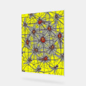 Neural Starburst – Yellow Acrylic Sign Acryl Bord (Hoek)