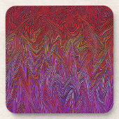 "Neurale Firestorm" Abstract" Rood Paarse Bier Onderzetter (Voorkant)