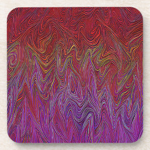 "Neurale Firestorm" Abstract" Rood Paarse Bier Onderzetter