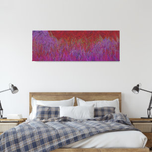 "Neurale Firestorm" Abstract" Rood Paarse Canvas Afdruk