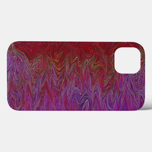 "Neurale Firestorm" Abstract" Rood Paarse Case-Mate iPhone Case (Achterkant (horizontaal))