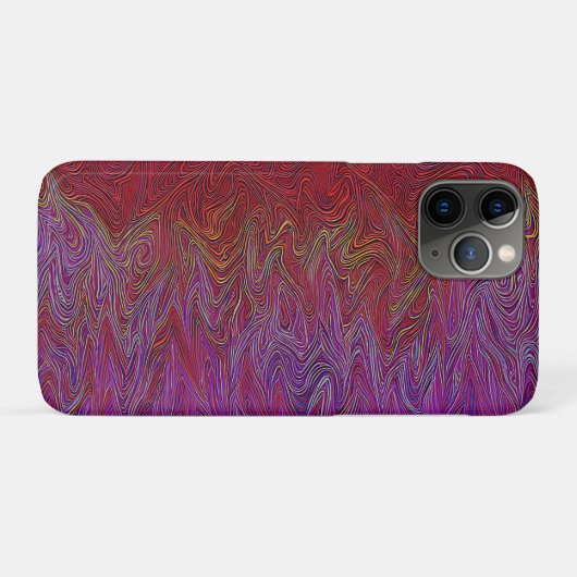 "Neurale Firestorm" Abstract" Rood Paarse Case-Mate iPhone Case (Achterkant (horizontaal))
