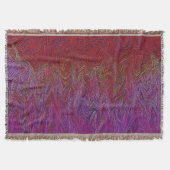 "Neurale Firestorm" Abstract" Rood Paarse Deken (Voorkant)