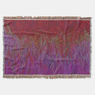 "Neurale Firestorm" Abstract" Rood Paarse Deken