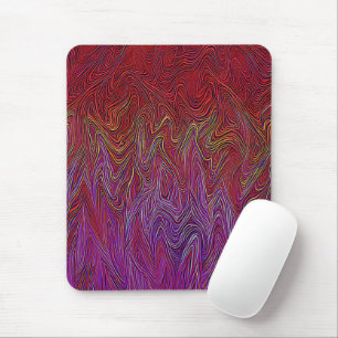 "Neurale Firestorm" Abstract" Rood Paarse Muismat