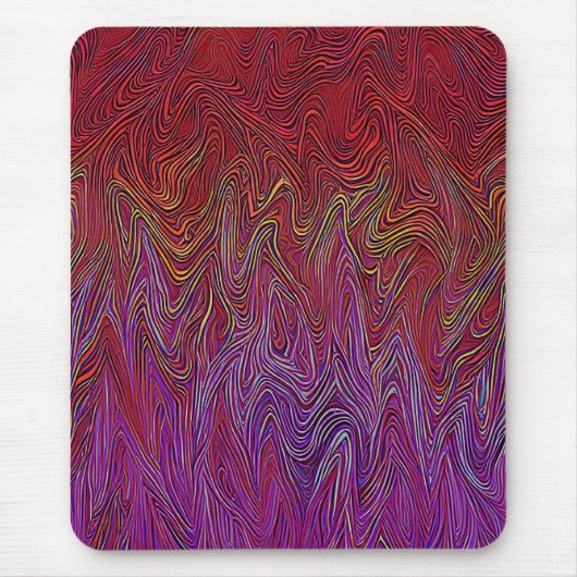 "Neurale Firestorm" Abstract" Rood Paarse Muismat (Voorkant)