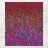 "Neurale Firestorm" Abstract" Rood Paarse Wijn Etiket (Enkel label)