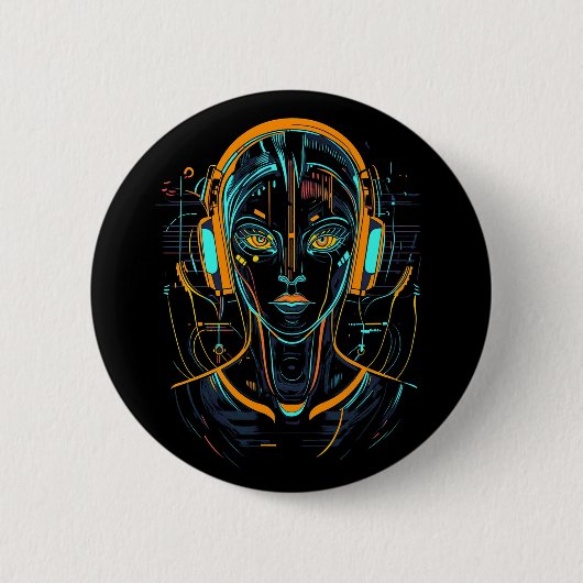 Neurale Frequentie Ronde Button 5,7 Cm (Voorkant)