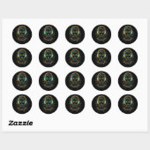 Neurale Frequentie Ronde Sticker (Vel)
