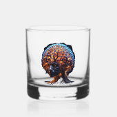 Neurale harmonie: een visie van helderheid en groe whisky glas (Voorkant)
