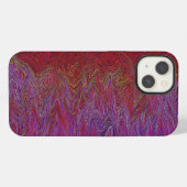 "Neurale Vuurstorm" Abstract” Rood Paars iPhone Hoesje (Achterkant horizontaal)