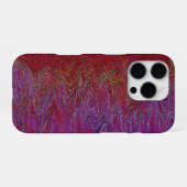 "Neurale Vuurstorm" Abstract” Rood Paars iPhone Hoesje (Achterkant horizontaal)