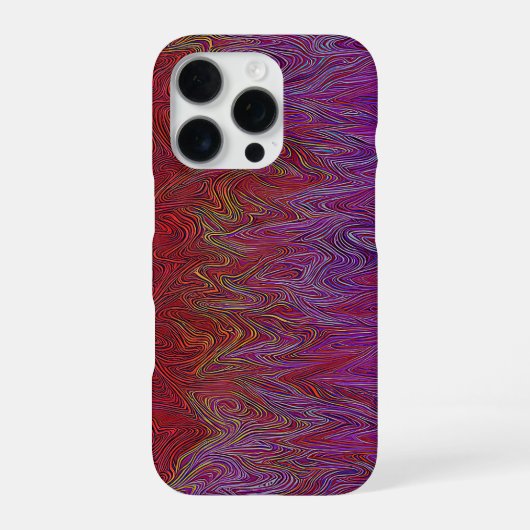 "Neurale Vuurstorm" Abstract” Rood Paars iPhone Hoesje (Achterkant)