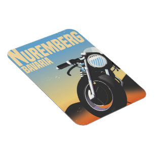 Neurenberg, Beieren Motor vintage reisposter Magneet
