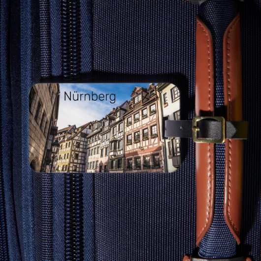 Neurenberg Cityscape Beieren Germany Souvenir Bagagelabel (Voorkant Insitu 4)