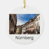 Neurenberg Cityscape Beieren Germany Souvenir Keramisch Ornament (Voorkant)