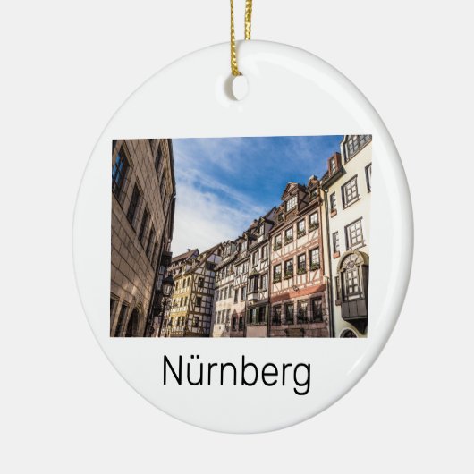 Neurenberg Cityscape Beieren Germany Souvenir Keramisch Ornament (Links)