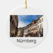 Neurenberg Cityscape Beieren Germany Souvenir Keramisch Ornament (Achterkant)