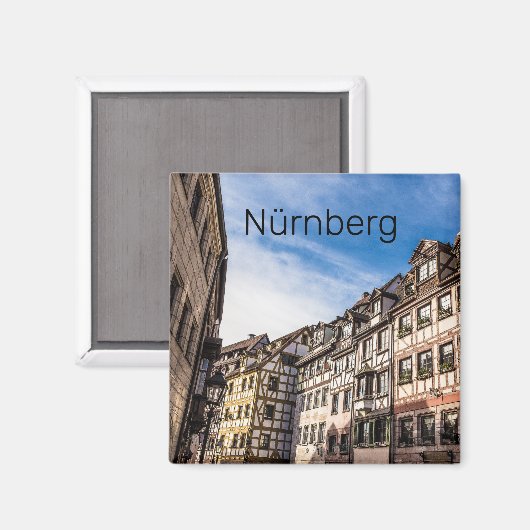 Neurenberg Cityscape Beieren Germany Souvenir Magneet (Voorkant / Achterkant)