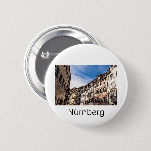Neurenberg Cityscape Beieren Germany Souvenir Ronde Button 5,7 Cm (Voorkant /achterkant)