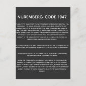 Neurenberg-code. Acryldruk Briefkaart (Voorkant)