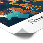 Neurenberg Duitsland Art Travel Portret Illustrati Poster (Hoek)