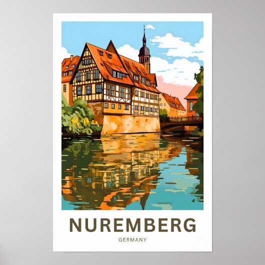 Neurenberg Duitsland Reisprint Poster (Voorkant)