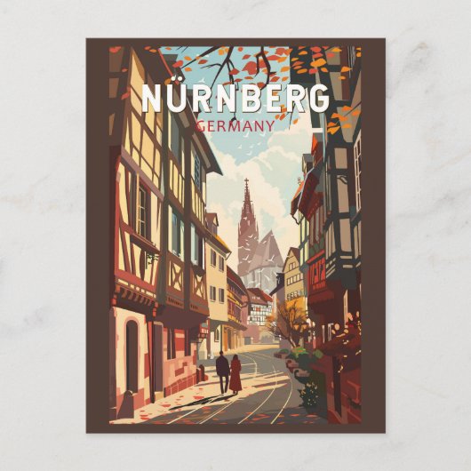 Neurenberg Duitsland Reizen Kunst Vintage Briefkaart (Voorkant)
