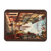 Neurenberg Duitsland Reizen Kunst Vintage Magneet (Horizontaal)