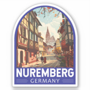 Neurenberg Duitsland Reizen Kunst Vintage Sticker