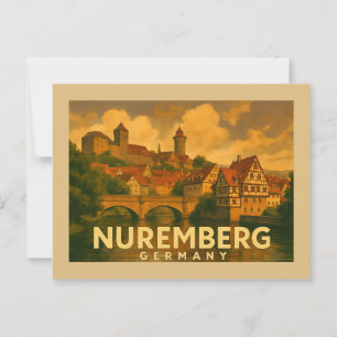 Neurenberg Duitsland Stad Kunst Briefkaart