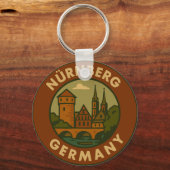 Neurenberg Duitsland Stad Kunst Sleutelhanger (Voorkant)