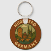Neurenberg Duitsland Stad Kunst Sleutelhanger (Achterkant)