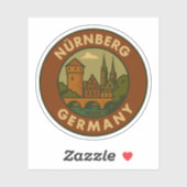 Neurenberg Duitsland Stad Kunst Sticker (Vel)